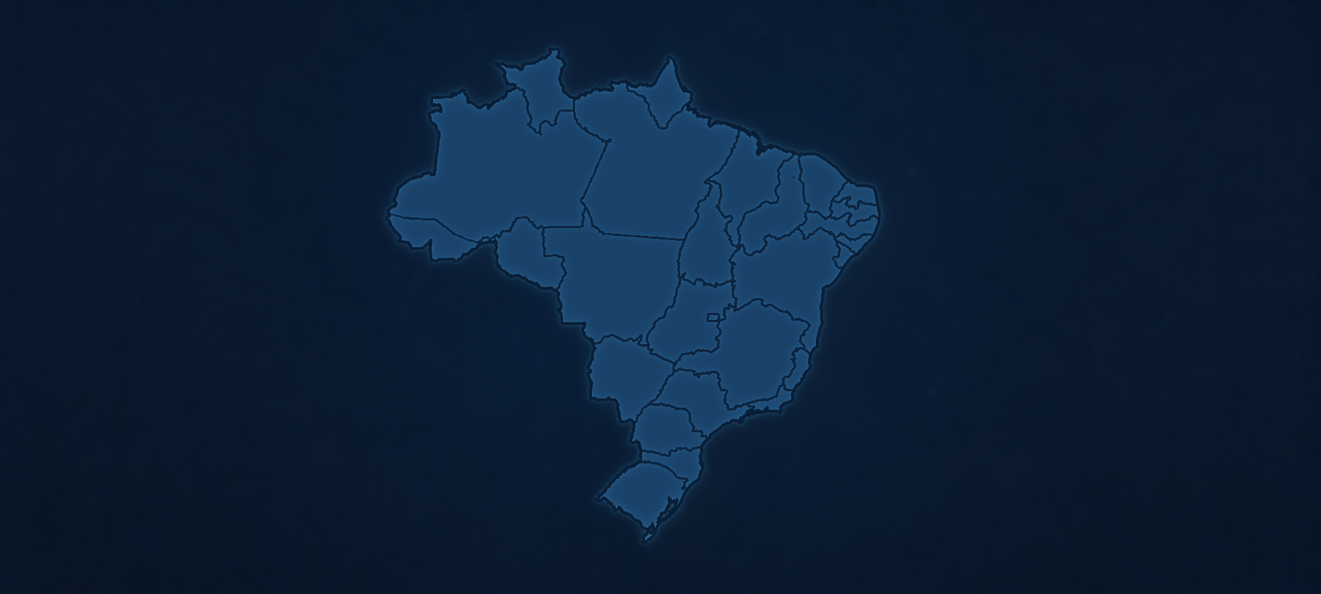 Mapa do Brasil com a presen&ccedil;a operacional da Garden's